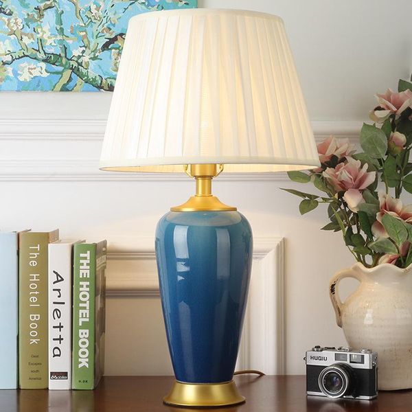 

table lamps ceramic lamp bedside for living room country style study el model decorative
