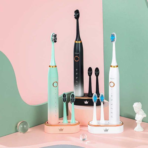 

smart electric toothbrush sonic usb charge rechargeable waterproof electronic tooth 5 brushes replacement heads cure bad breath