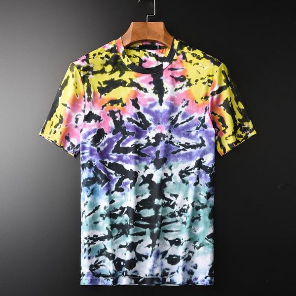 

men's t-shirts minglu camouflage mens luxury allover printing mercerized cotton men t-shirt plus size 4xl summer slim thin man tee, White;black