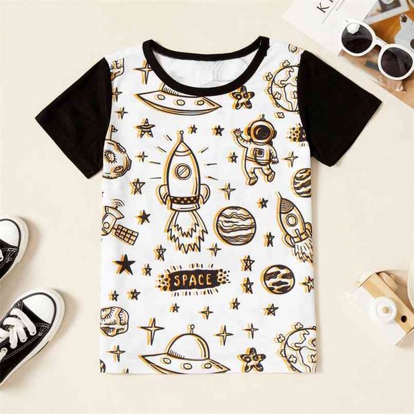 

summer 1 pc kid boy short-sleeve casual t-shirt 210528, Blue