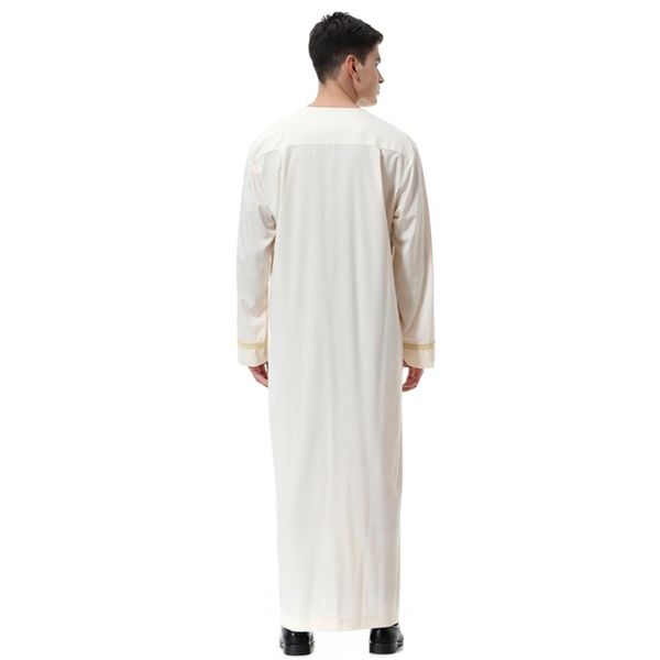 

man abaya muslim dress pakistan islam clothing abayas robe saudi arabia kleding mannen kaftan oman qamis musulman de mode homme, Red