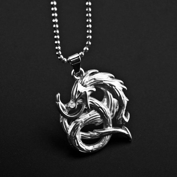

chains game wild hunt pendant necklace animal medallion necklaces jewelry gifts, Silver