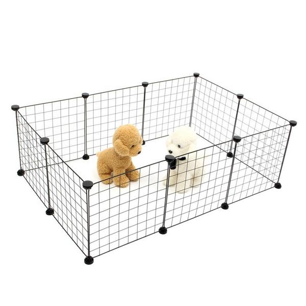 

h1 multifunctional pet fence strong load bearing metal cage for small/ medium dog cat pig diy easy install valla