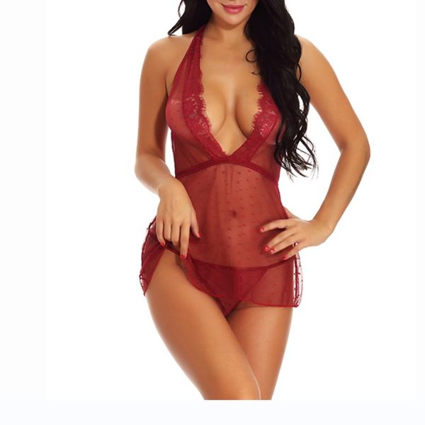 

2 pcs erotic tights two-piece implosion stockings sling lace perspective sling pajamas, Red;black