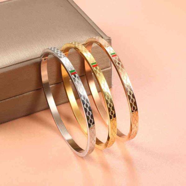 

jovo love luxury brand women bangle bracelet femme female gold steel rose color wholesale stainless for, Golden;silver