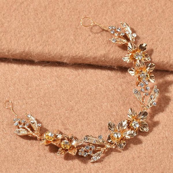 

hair clips & barrettes bride headbands for women wedding accessories bridal alloy elegant piece handmade hairbands fashion, Golden;silver