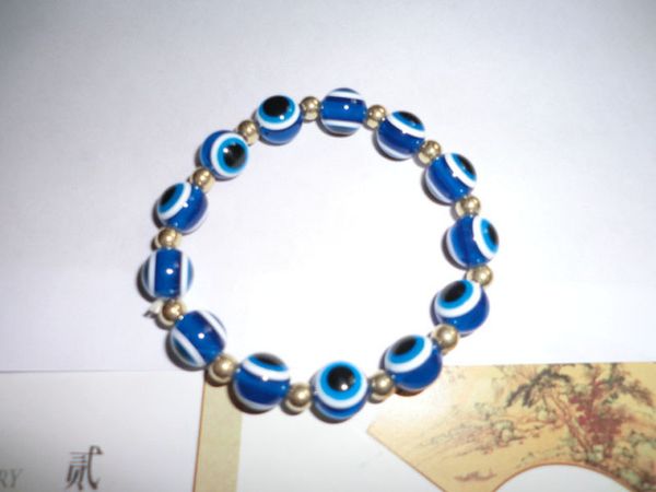 

s2020 fashion jewelry evil eye beads bracelet men women beaded bracelets, Black