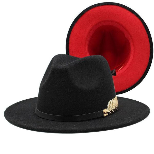 

wide brim hats 2021 autumn fedora hat for women felt wool female jazz panama cap men goth rilby vintage wedding, Blue;gray