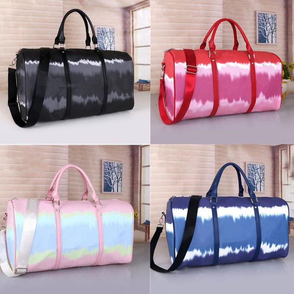 

leather keepall 50 travel bag women handbags large capacity luggage tote men duffle bag ing