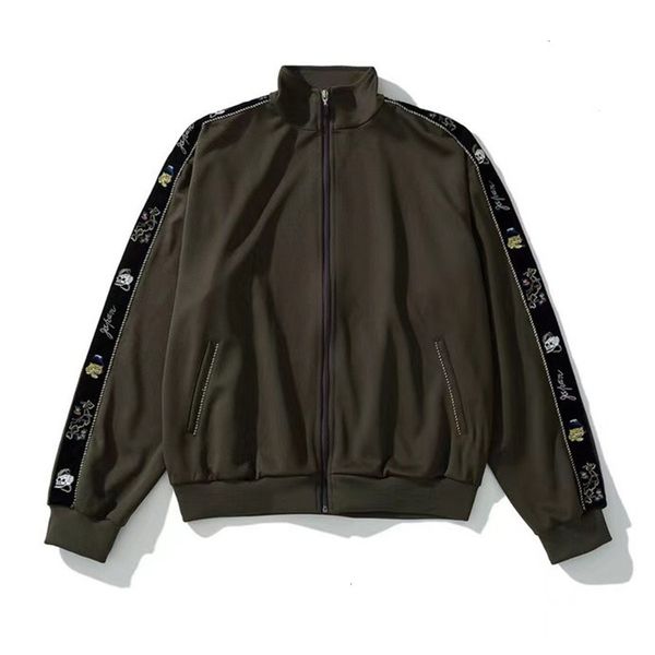 

2021 new army green kapital jacket men women tokyo limit zip gold embroidered ribbon sport coat clothing fashion w4yp, Black;brown