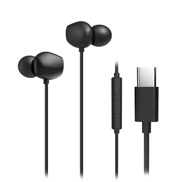 

8163 usb-c type-c interface mega bass in ear wired earphone with mic