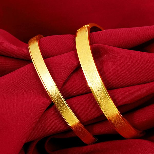 

simple style women bangle 18k yellow gold filled classic female wedding party jewelry gift girl accessories, Black