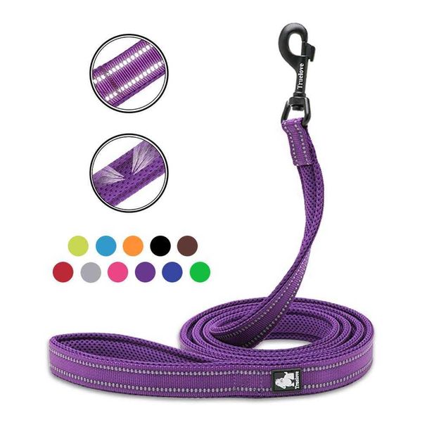 Truelove 200 cm Köpek Kurşun Tasma Naylon Koşu Yansıtıcı Köpek Eğitim Tasma Dışında Pet Leash Küçük Büyük Köpekler Correa Perro 210712