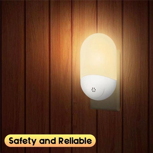 

night lights dusk to dawn automatic led wall plug in light sensor warm white lamp for children kids bedroom