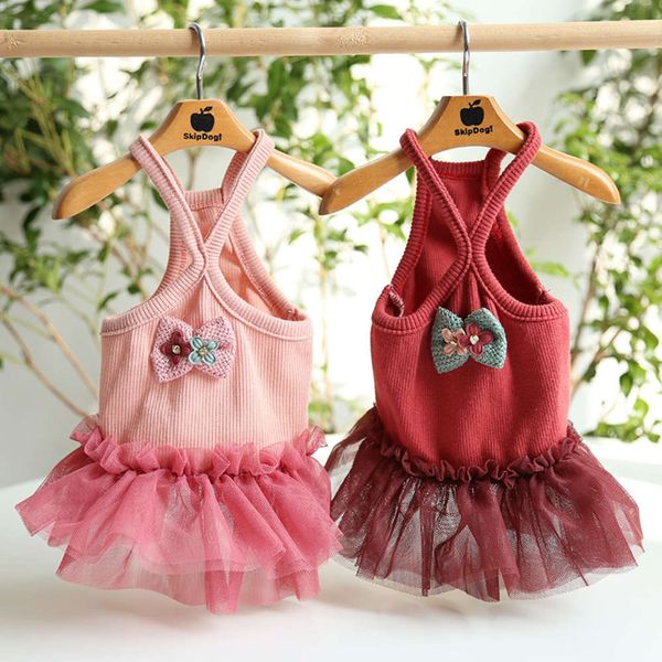 

ysgj spring and summer 2021 thread sling gauze skirt frh cat drs dog pet cloth