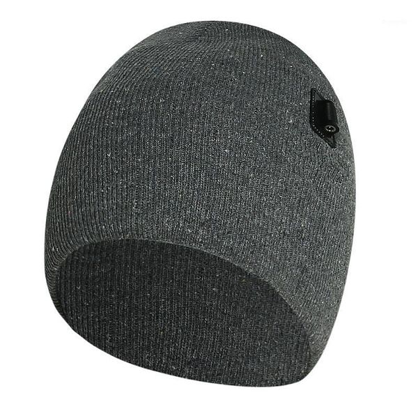 

beanies men women battery skiing warm knit cap solid electric heated hat winter outdoor sports cycling fishing rechargeable skull beanie1