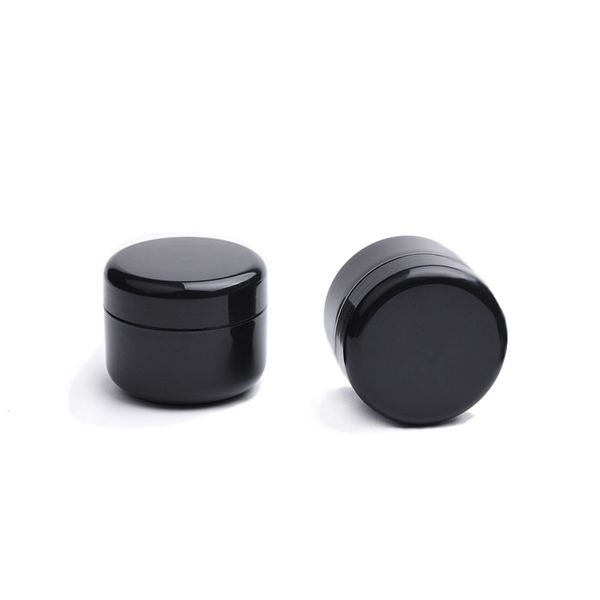 Leere Kosmetikbehälter, 50 g, schwarze Kosmetikdosen aus PET-Kunststoff mit durchsichtiger PP-Innenabdeckung für Hand-/Gesichtscrememaske