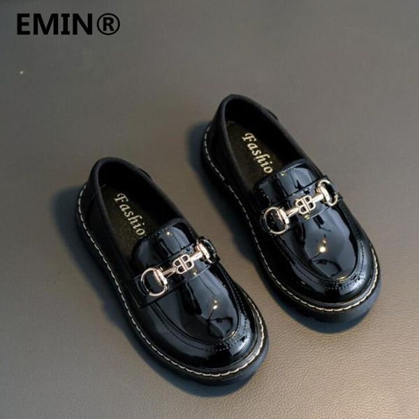 

flat shoes autumn girls' patent leather shoes, fashionable pastoral campus style 2021 all-match, Black;grey