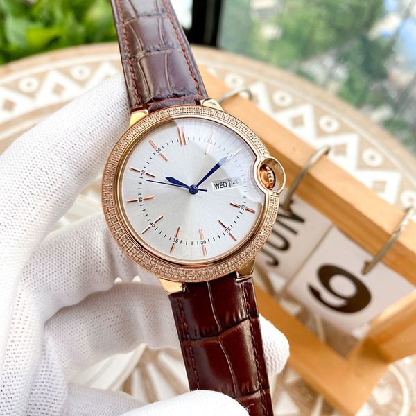 

watch 46mm automatic mechanical wristband stainless steel for men montre de luxe, Slivery;brown