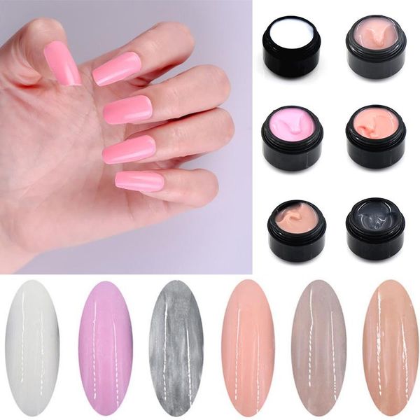 

nail gel 8ml art extension jelly cream fast extending uv hard gels, Red;pink