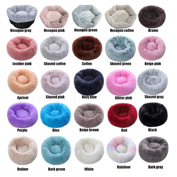 

cat beds & furniture super large dog bed round washable pets winter warm sleeping plush kennel mats puppy cushion mat supplies
