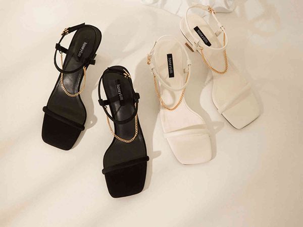 

sandals honeygirl summer french stiletto sandals with all-match temperament single shoes 540z, Black