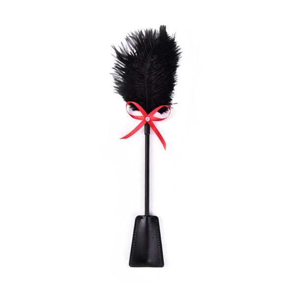 

pu leather spanking paddle slap clap flap whip on butt with flirt tickle feather sm game toy for women man couple