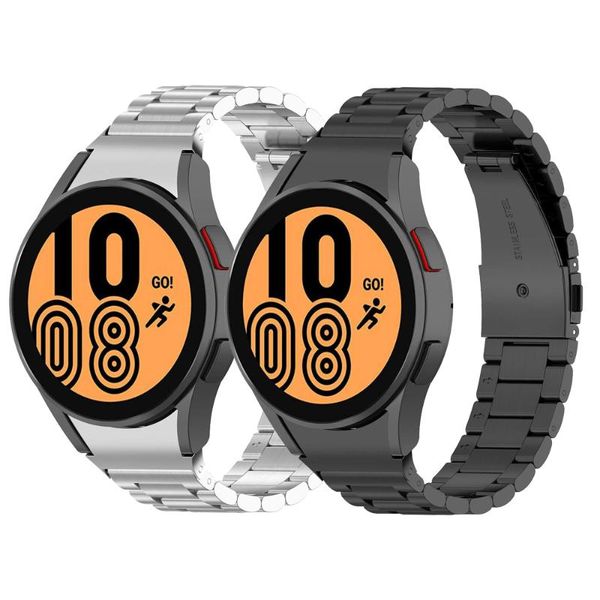 

watch bands stainless steel metal strap for samsung galaxy 4 classic 46mm 42mm curved end bracelet 44mm 40mm band, Black;brown