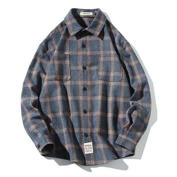 

men's casual brushed flannel plaid checkered shirts single patch pocket long sleeve standard-fit thick gingham button-down shirt, White;black