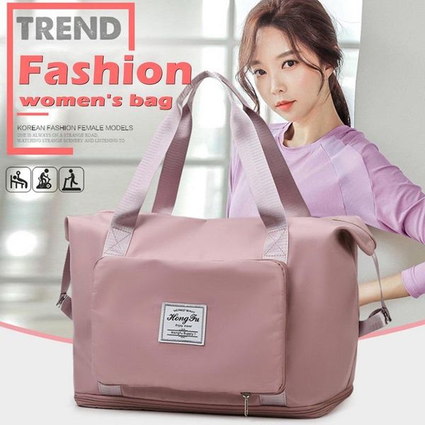 

duffel bags 2021 nylon foldable travel large capacity bag luggage women waterproof handbags men