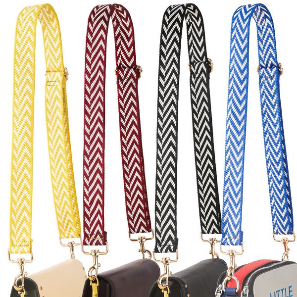 

custom/wholesale twill printing canvas bag strap women straps for crossbody shoulder bag accessories adjustable shoulder belts c0225, Black