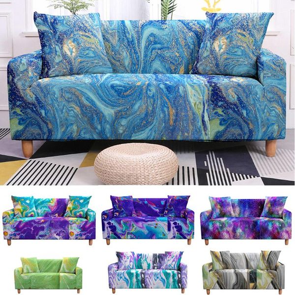 

chair covers marble watercolor sofa cover slipcovers elastic armchair dining 3 seaters stretch cove