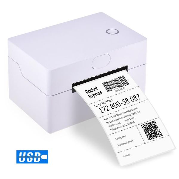 

usb thermal printer deskshipping label printer 180mm/s high speed label maker sticker max.83mm paper width for barcode