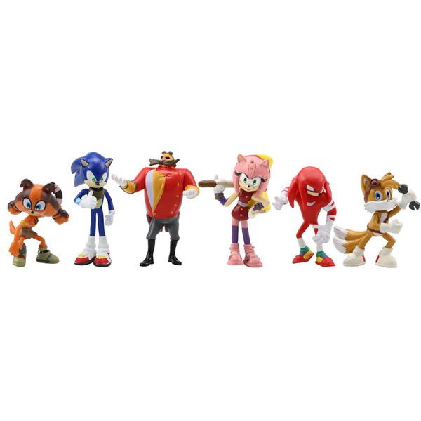 

6pcs 6-7cm sonic game doll supersonic mouse toy model girls boys birthday gifts cartoon collection ornaments action