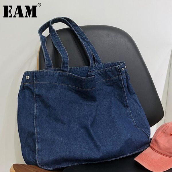 

cross body [eam] women vintage large capacity tote bag denim personality all-match crossbody shoulder fashion tide 2021 18a2817