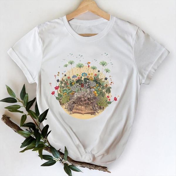 

and women 90s floral plant men t shirts womens cartoon fashion spring summer lady print graphic tee shirt, White;black