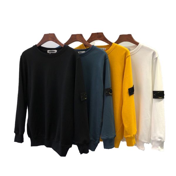 

company island hoodies & sweatshirts official website classic arm emblem pocket wool circle cp stone compass badge basic armband woollen fab, Black