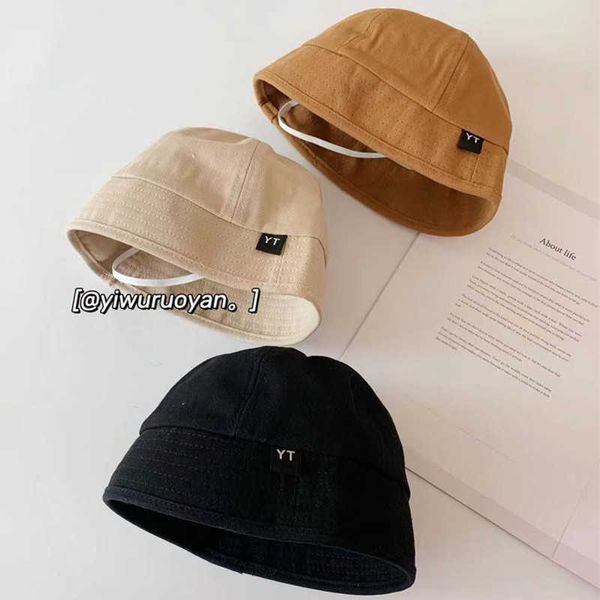 

m9607 new simple children fisherman hat baby flat bucket sunshade flowerpot, Yellow