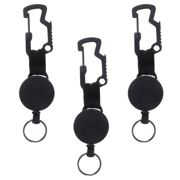 

cords, slings and webbing 3pcs portable retractable wire lanyard keychain keyring lock creative corkscrew