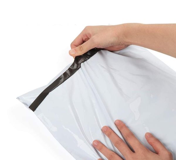 

50pcs/lots white courier bag express envelope storage bags mail bag mailing bags self adhesive seal plastic packaging pouch