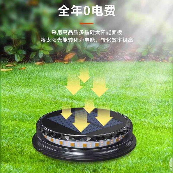 

solar outdoor garden insert solar energy lawn new led buried landscape lamp