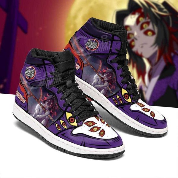 

kokushibou shoes demon boots demon slayer anime sneakers fan gift idea