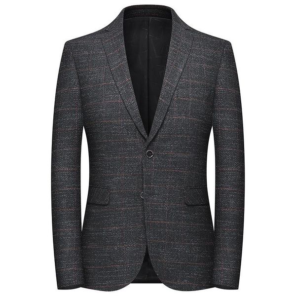 

men's suits & blazers plaid grey suit casual and comfortable slim business coats blazer for men jacket single shirt office clothing, White;black