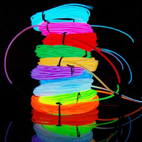 

strips 1-5m 10m 3v controller flexible neon light glow el draht seil rohr band wasserdichte led lichter schuhe kleidung auto de