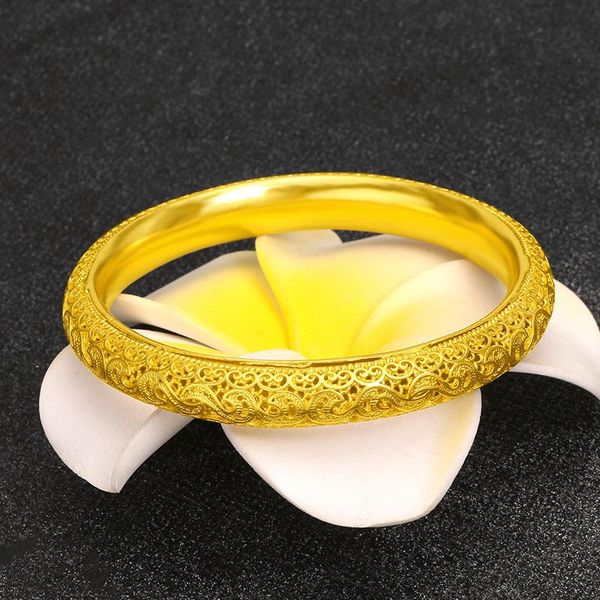 

bangle fashion vintage jewelry yellow gold filled female gypsophila bracelet wedding, Black