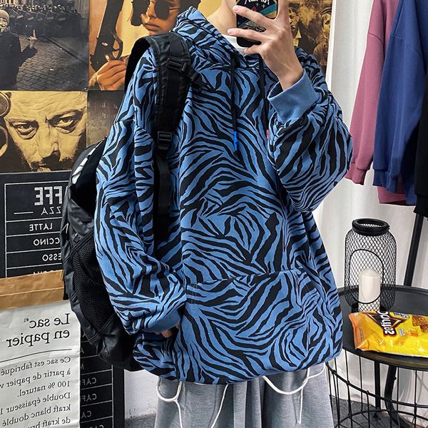 

new sping sweatshirts harajuku maze printed men oversized hoodies 2021 korean man casual pullovers djun, Black