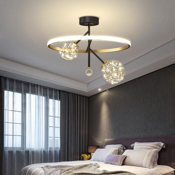 

chandeliers glass balls gypsophila led chandelier ceiling for living room center dining kitchen pendant lamps home decoration indoor lights