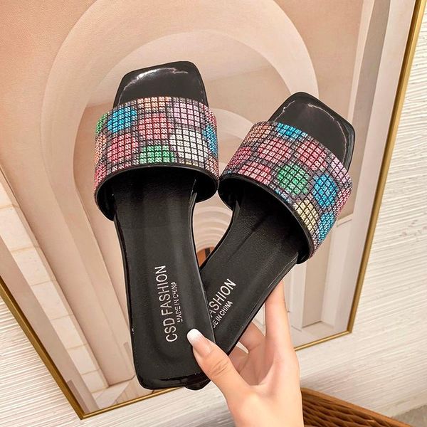

slippers the summer fashion versatile ladies', Black