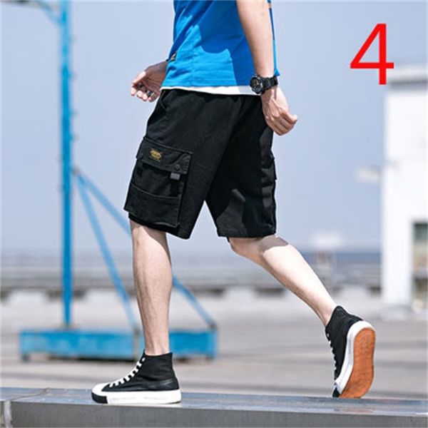 

2021 new men's tide brand loose large size quick-drying thin section summer 5 pants 8ajl, White;black