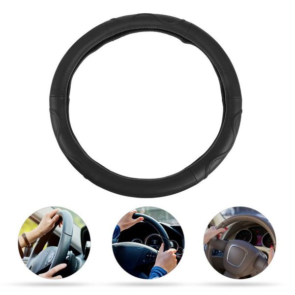 

steering wheel covers 1pc car protective sleeve durable cover for (black)